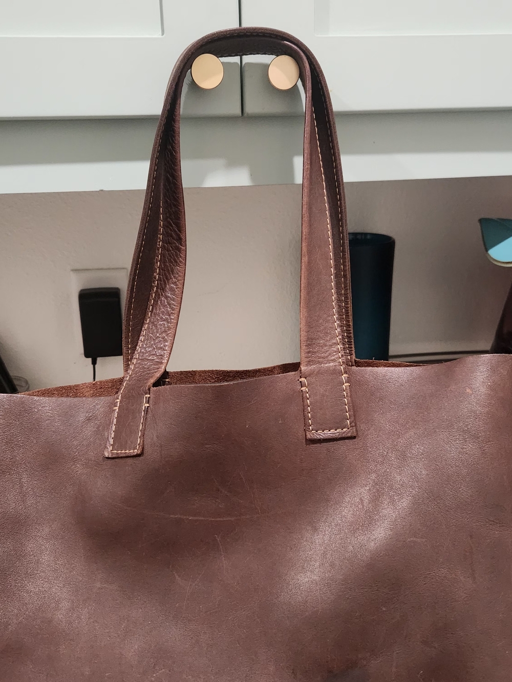 Frye Brown Leather Tote Bag - Picture 3 of 8